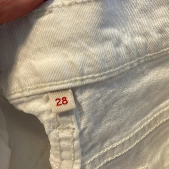 Levi's Women's White Denim Shorts - Picture 3 of 6